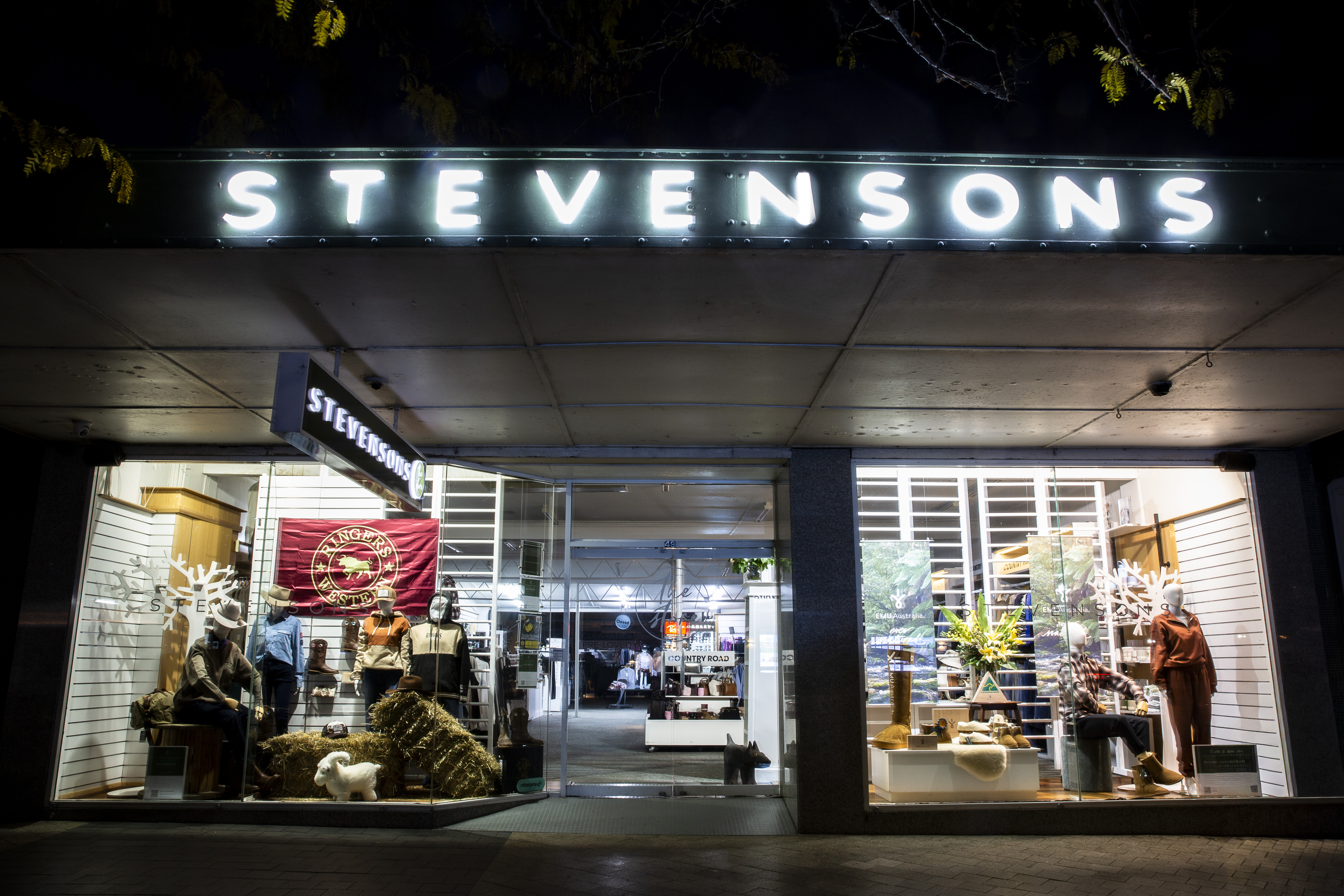 The storefront of Stevensons The Store on Wynyard Street, Tumut.